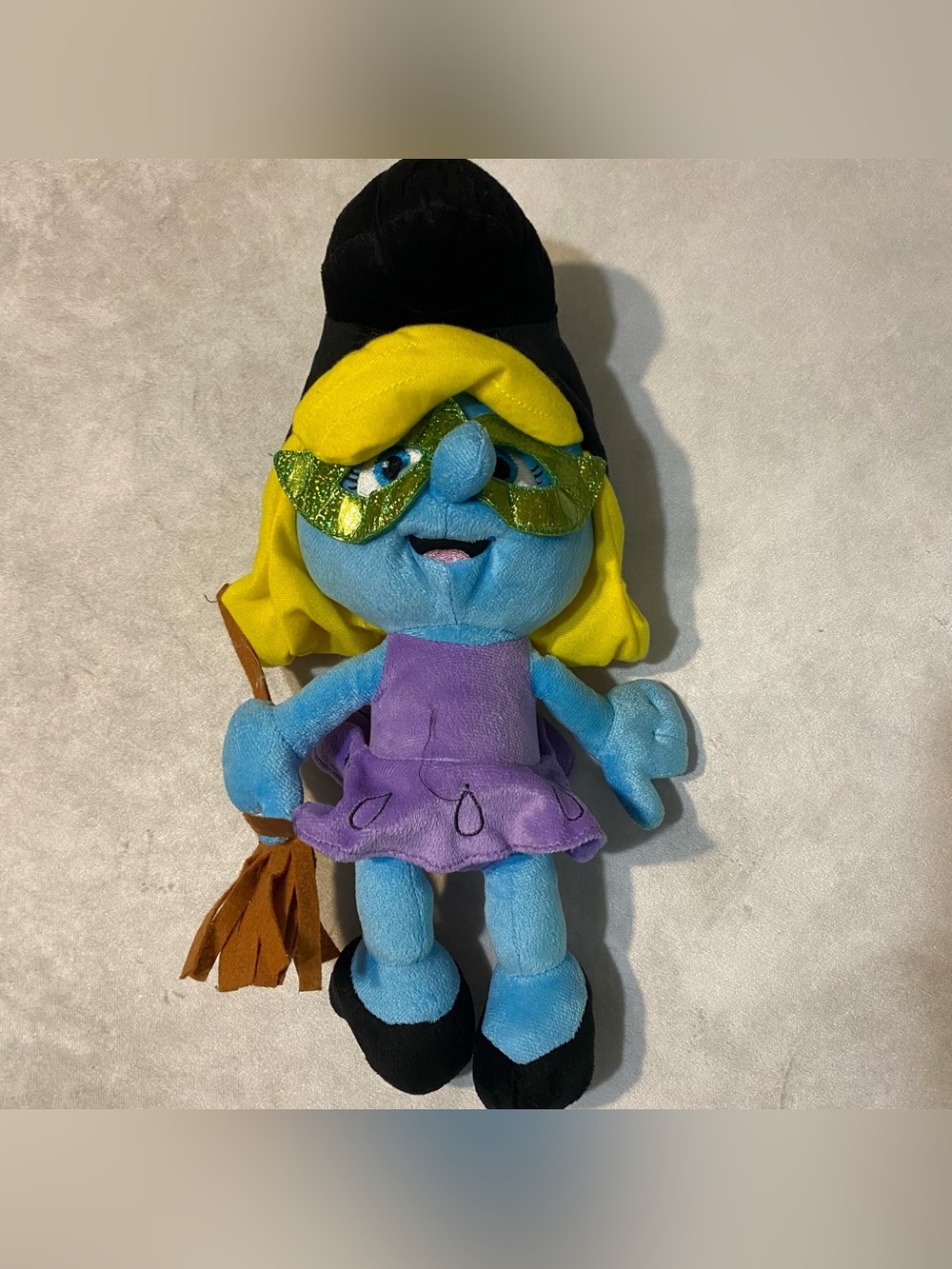 The Smurfs Trick or Treat Halloween Smurfette as Witch 13.5” Plush Kellytoy 2013